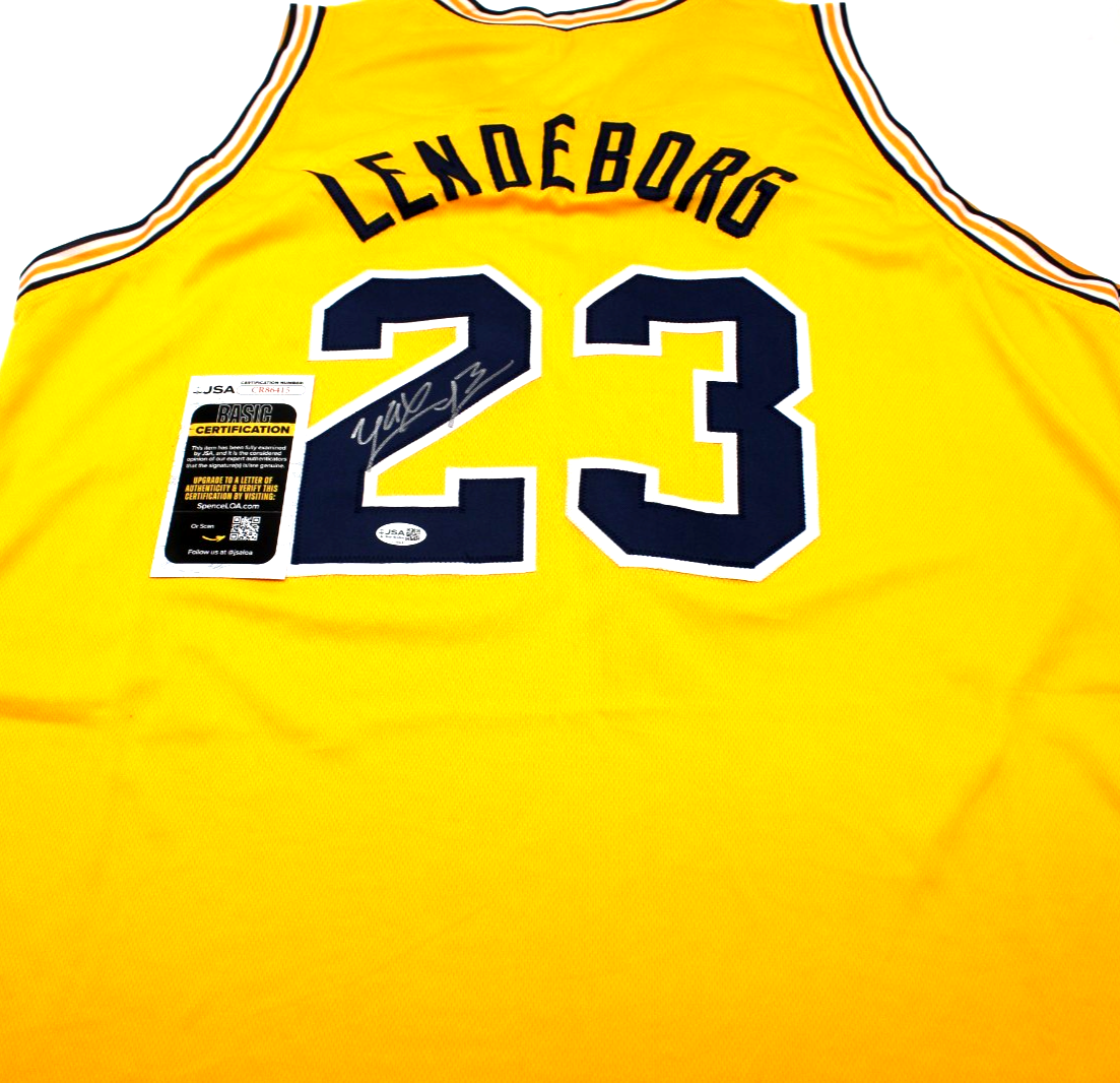 Yaxel Lendeborg Signed Custom Michigan Wolverines Jersey w/JSA COA CR86415