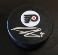 Nolan Patrick Signed Philadelphia Flyers Hockey Puck w/COA #2 Overall Pick