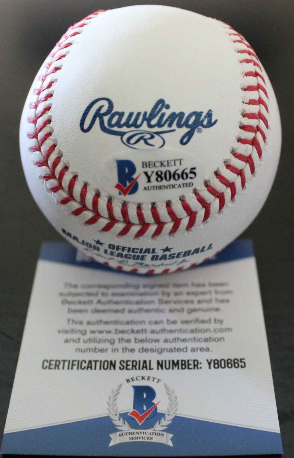 Ronaldo Hernandez Tampa Rays Signed Major League Baseball w/Beckett COA Y80665