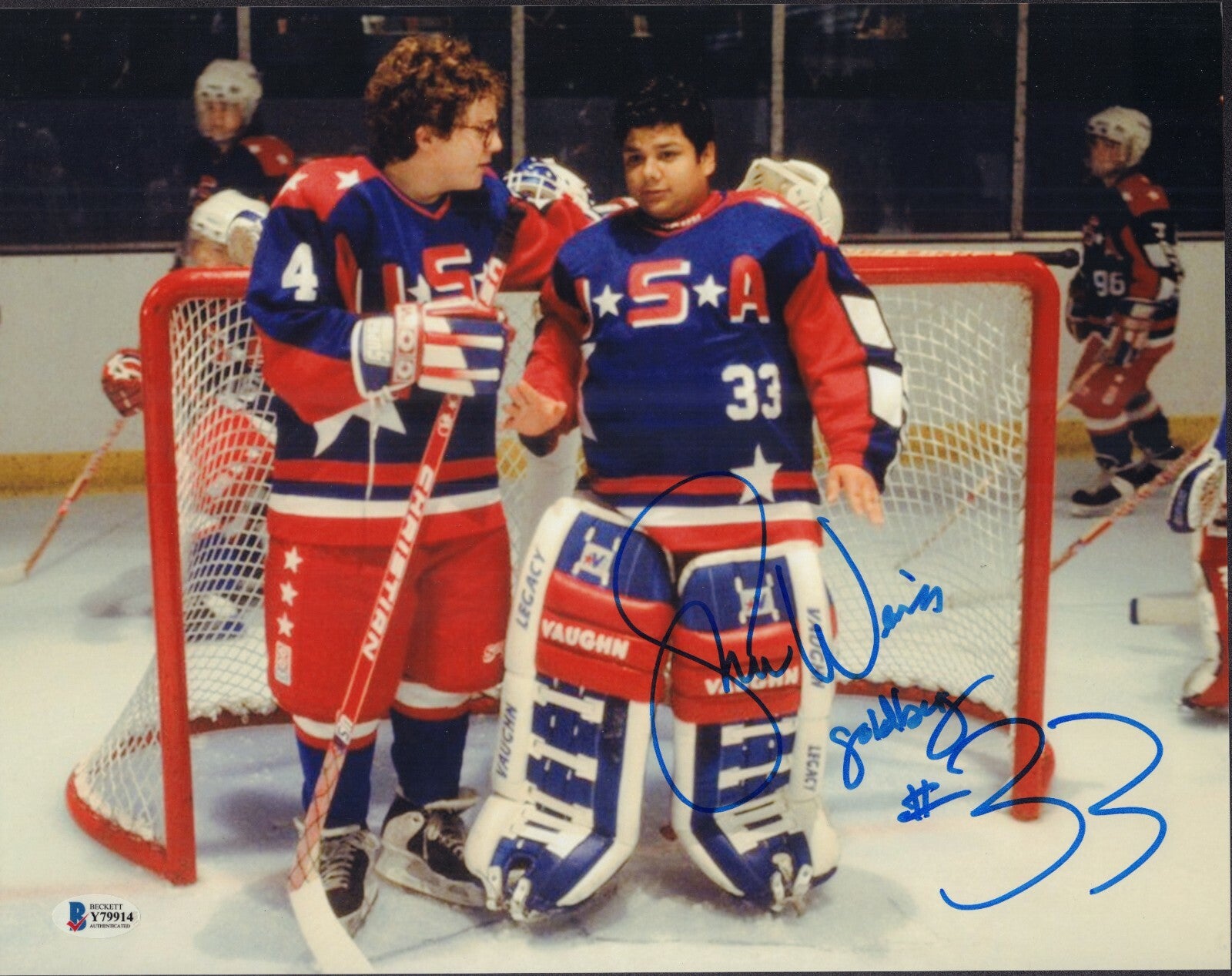 Shaun Weiss Signed Goldberg Mighty Ducks 11x14 Photo w/Beckett COA Y79914