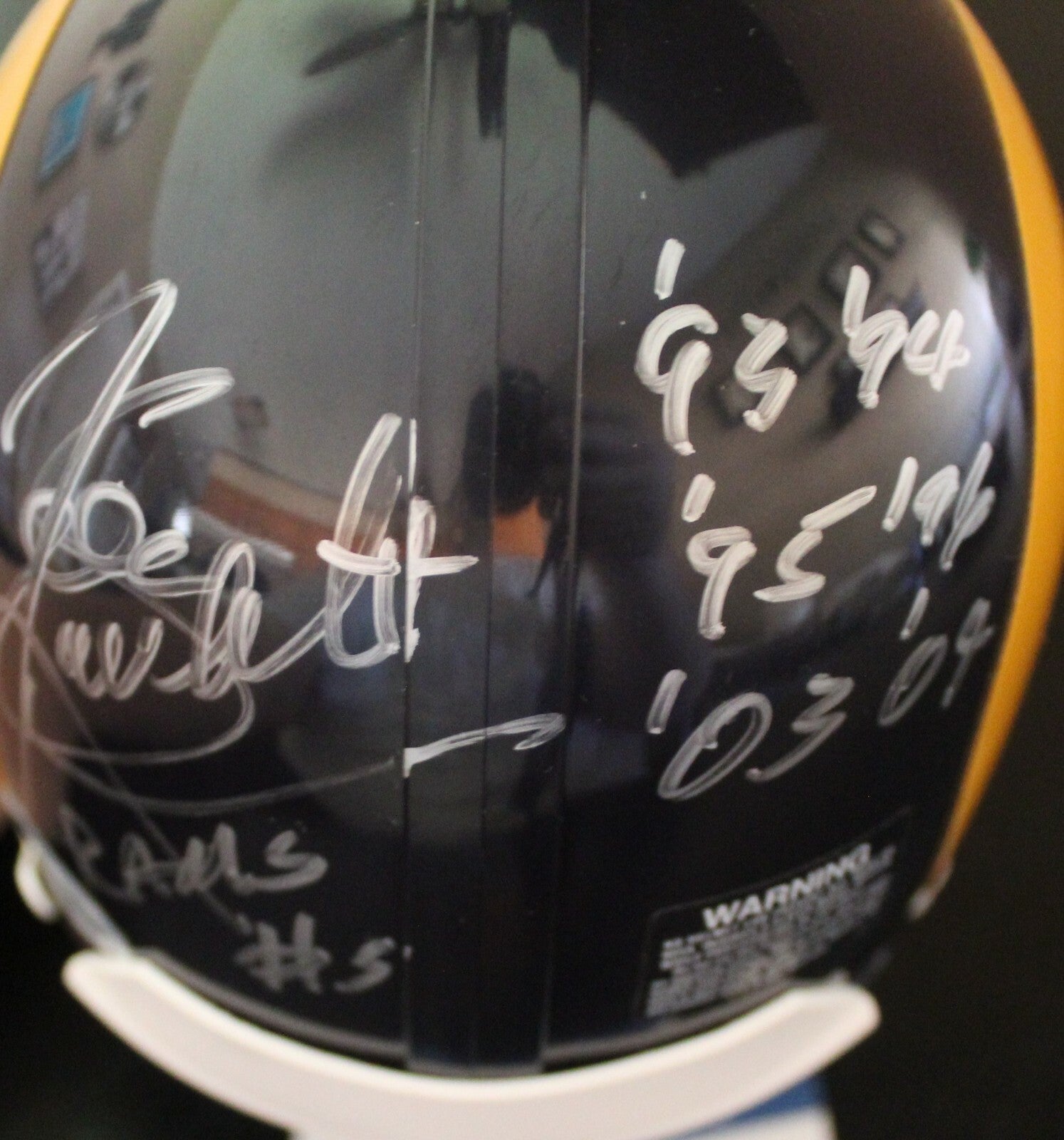 Sean Landetta Signed Los Angeles Rams Mini Helmet w/Beckett COA AA45695 BAS