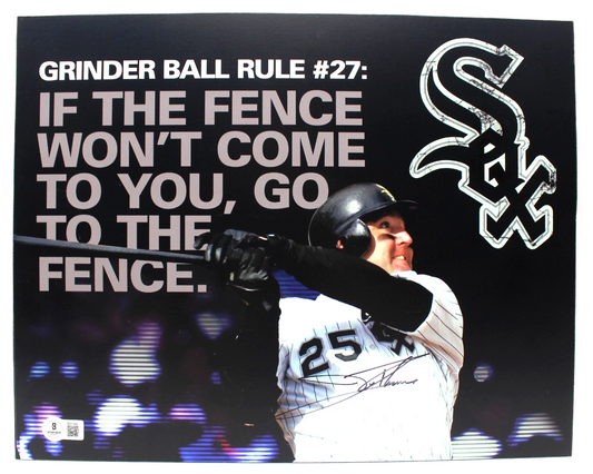 Jim Thome Signed Chicago White Sox Plaque 14x11 HOF w/Beckett BAS BV10356