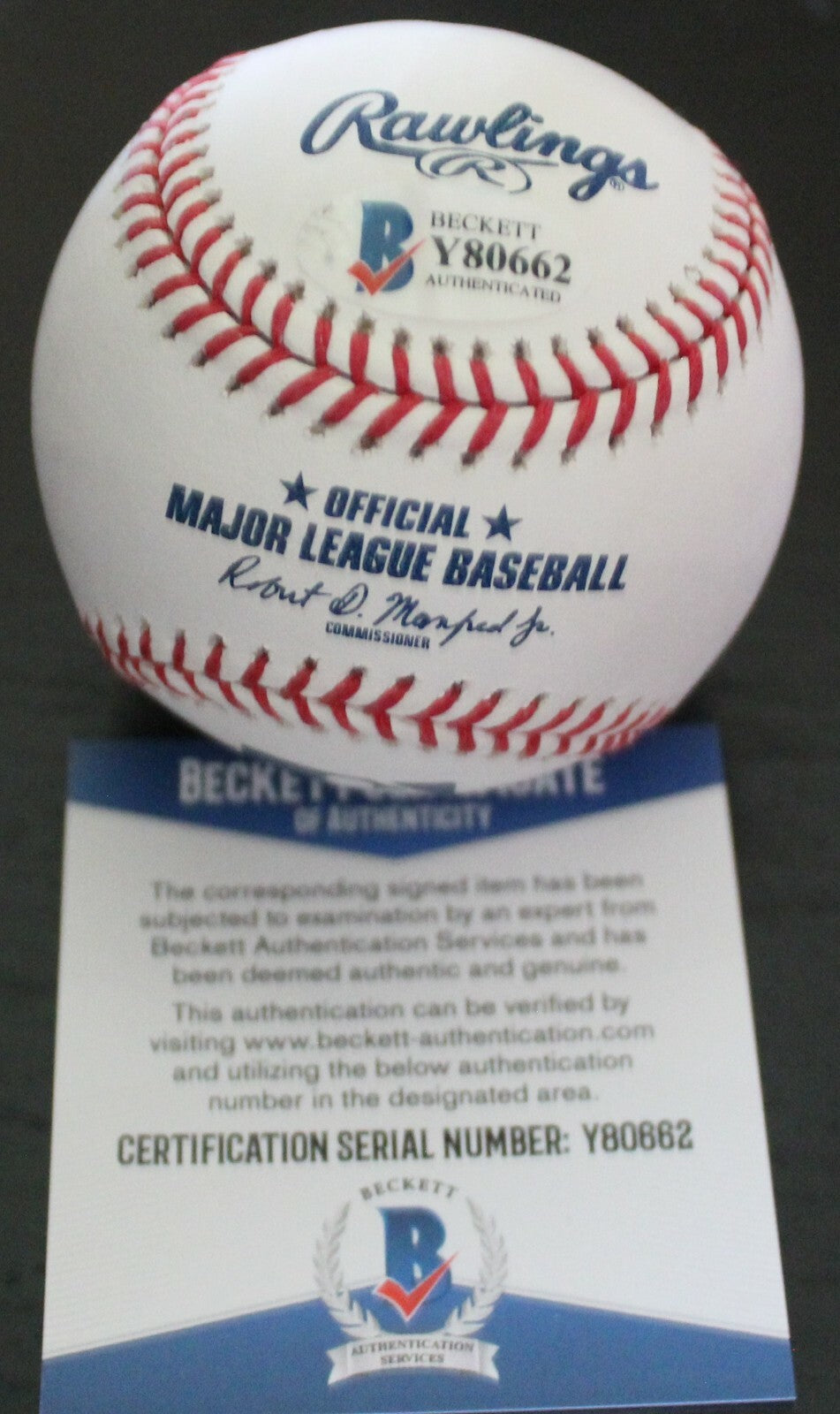 Colton Welker Colorado Rockies Signed Major League Baseball w/Beckett COA Y80662