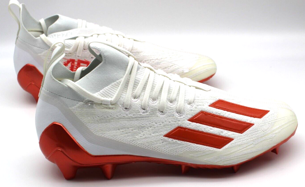 Adidas Adizero 12.0 Football Cleats White Orange HP8742 Men’s Size 12 New No Box