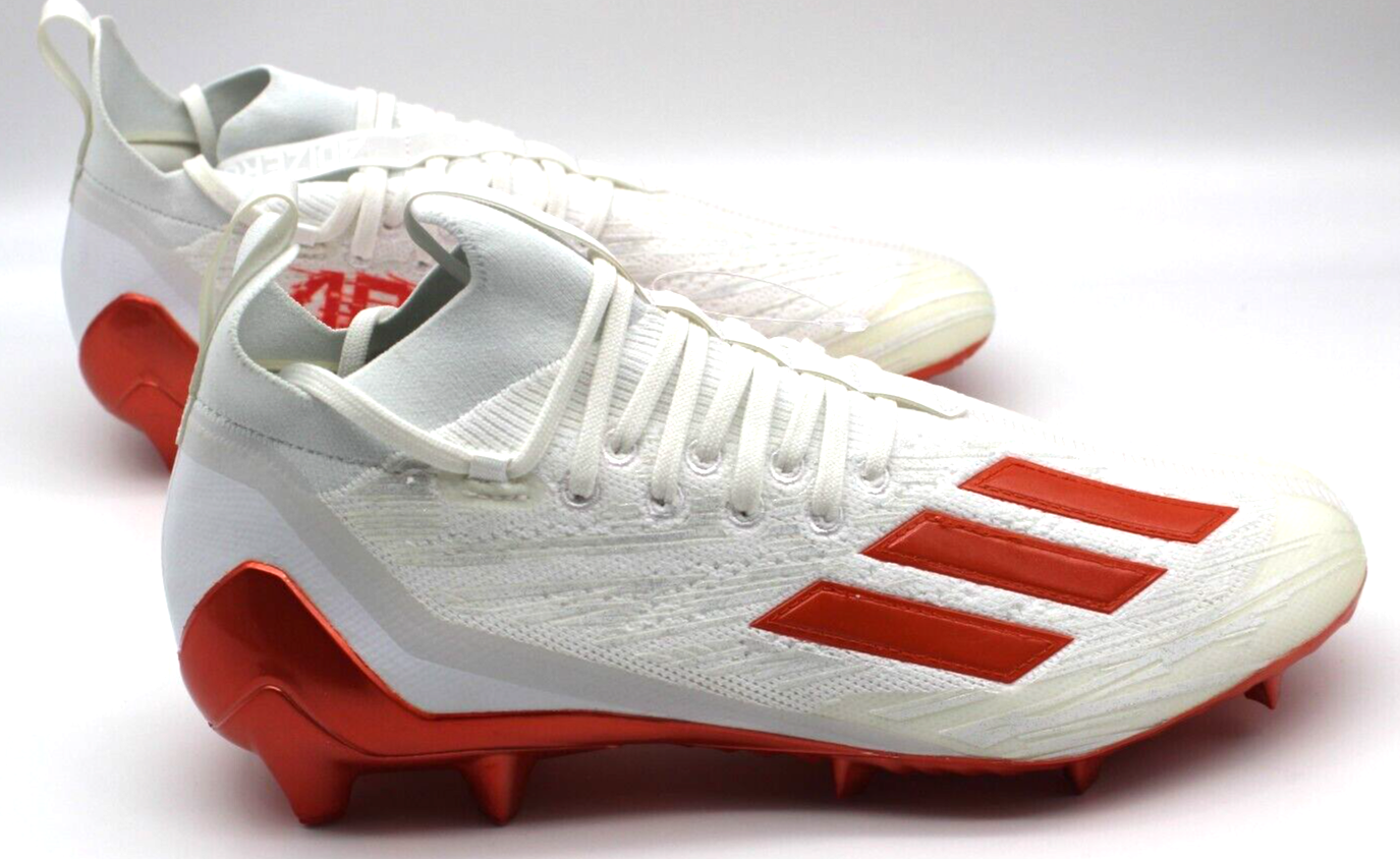 Adidas Adizero 12.0 Football Cleats White Orange HP8742 Men’s Size 12 New No Box