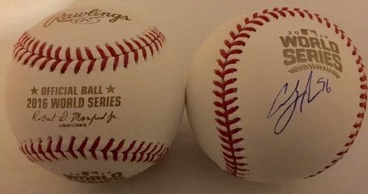 Cody Anderson Signed 2016 World Series Baseball w/COA Cleveland Indians