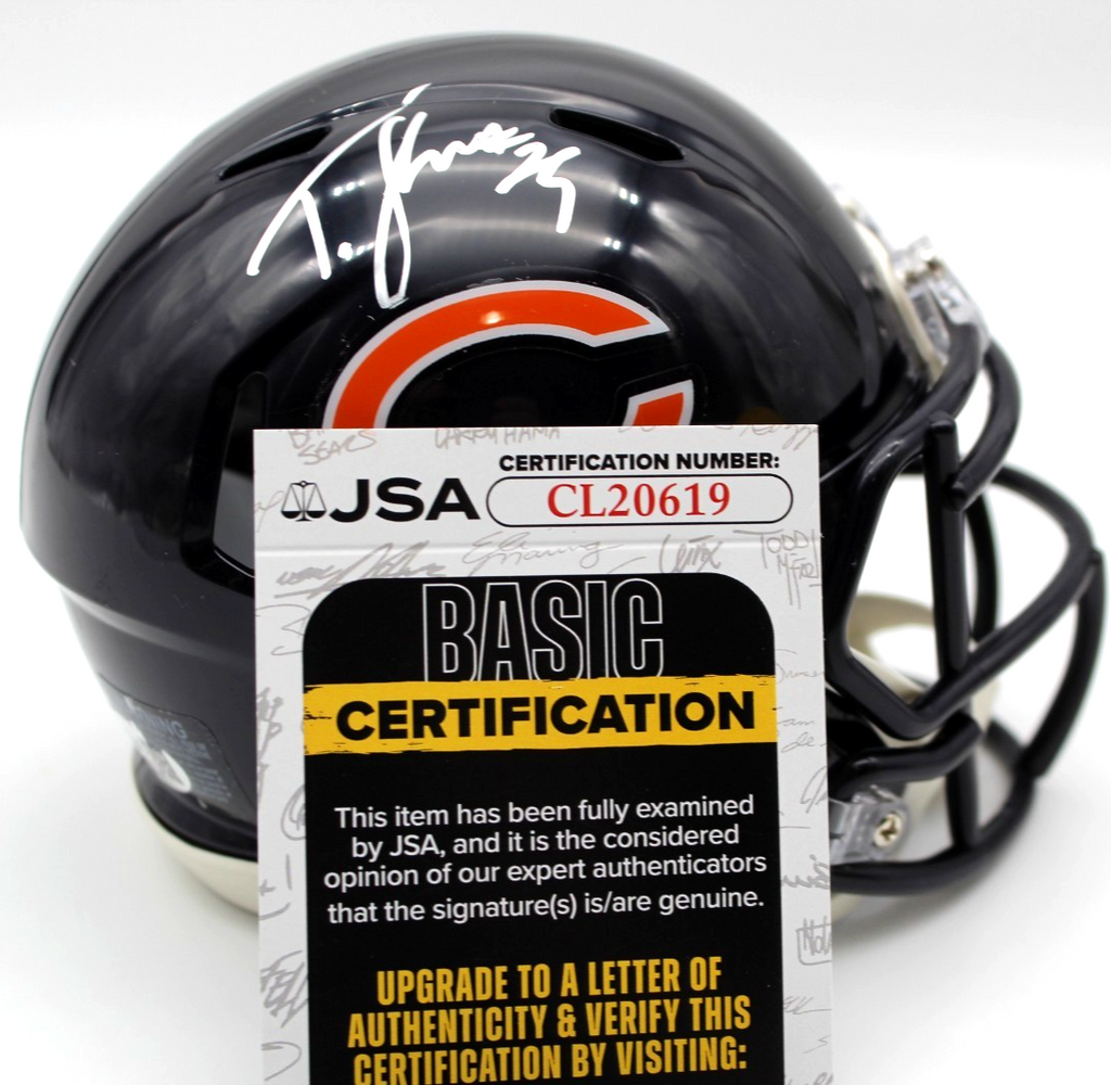 Tyrique Stevenson Chicago Bears Signed Mini Football Helmet w/JSA COA CL20619