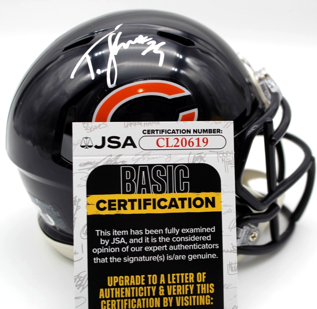 Tyrique Stevenson Chicago Bears Signed Mini Football Helmet w/JSA COA CL20619