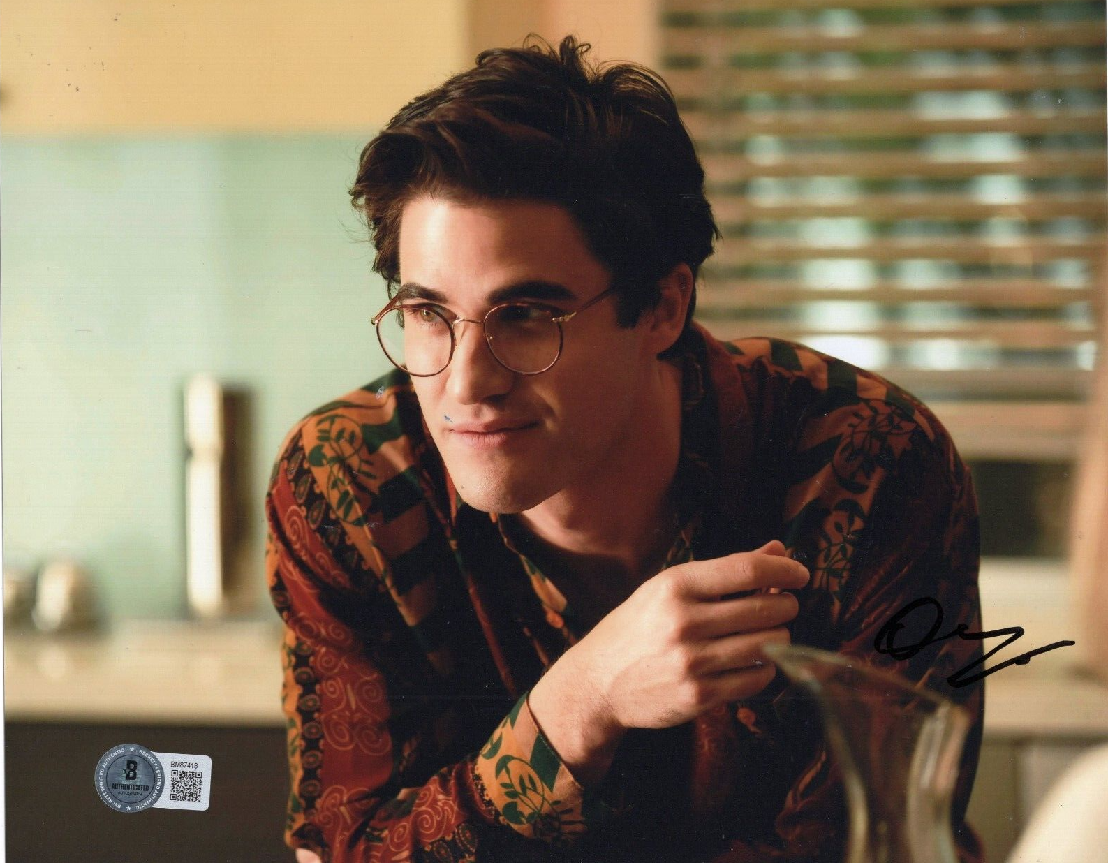 Darren Criss Glee TV Show Blaine Signed 8x10 Photo w/Beckett COA BM87418