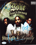 Bone Thugs n Harmony Krayzie Wish Flesh Bone Signed 8x10 Photo w/ACOA SD59893