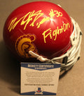 Markese Stepp Signed USC Trojans Mini Football Helmet w/Beckett COA Fight On! C