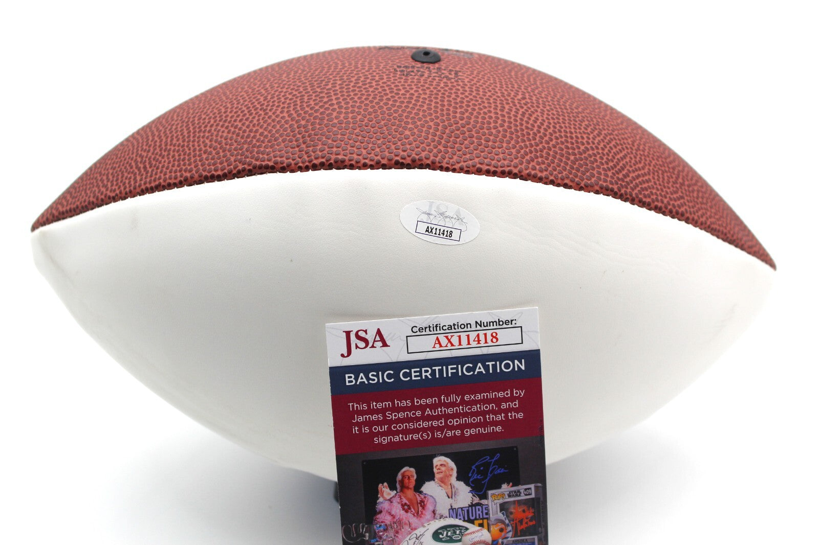 Austin Booker Signed Kansas Jayhawks Full Size Logo Football w/JSA COA AX11418