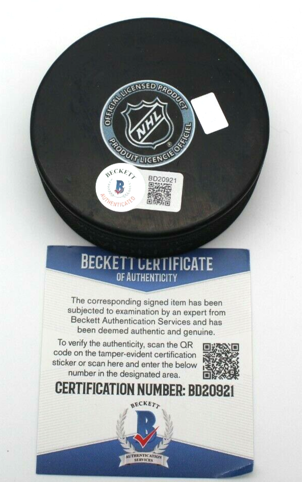Dominik Kubalik Signed Chicago Blackhawks Hockey Puck w/Beckett COA BD20921