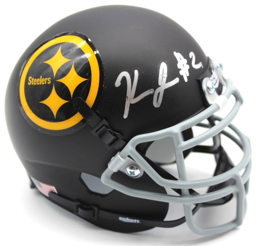 Kaleb Johnson Pittsburgh Steelers Signed Mini Football Helmet w/Beckett BR32601