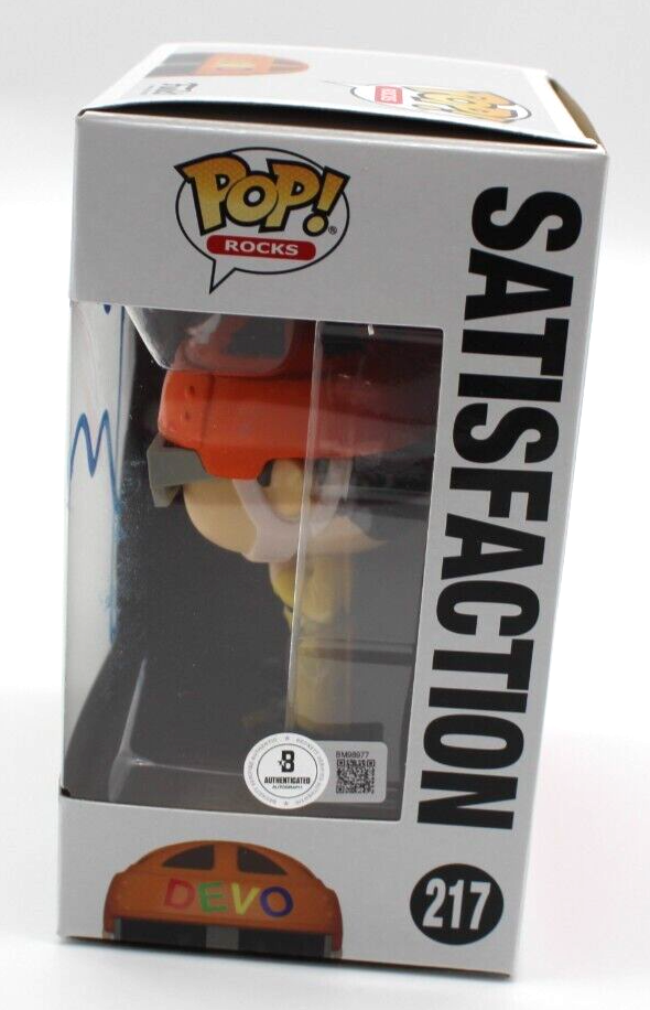 Gerald Casale Signed Devo Satisfaction Funko Pop 217 w/Beckett COA BM98977