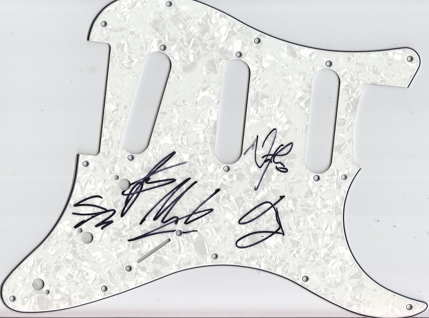 The Wanted Group Signed Electric Pickguard W/COA Max Nathan Tom Siva Jay #1