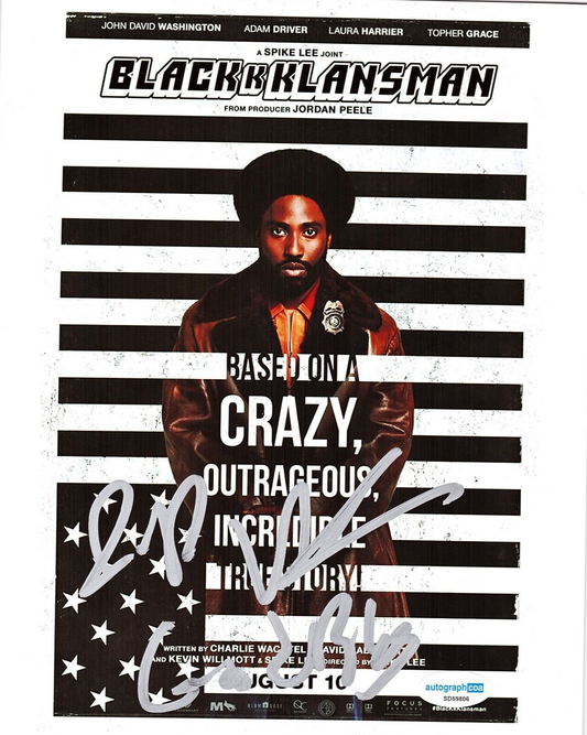 John David Washinton BlackkKlansman Signed 8x10 Photo w/ACOA SD59806