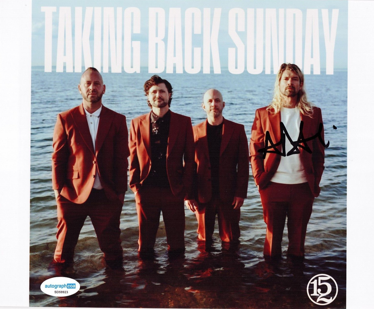 Adam Lazzara Taking Back Sunday Rock N Roll Signed 8x10 Photo w/ACOA SD59923