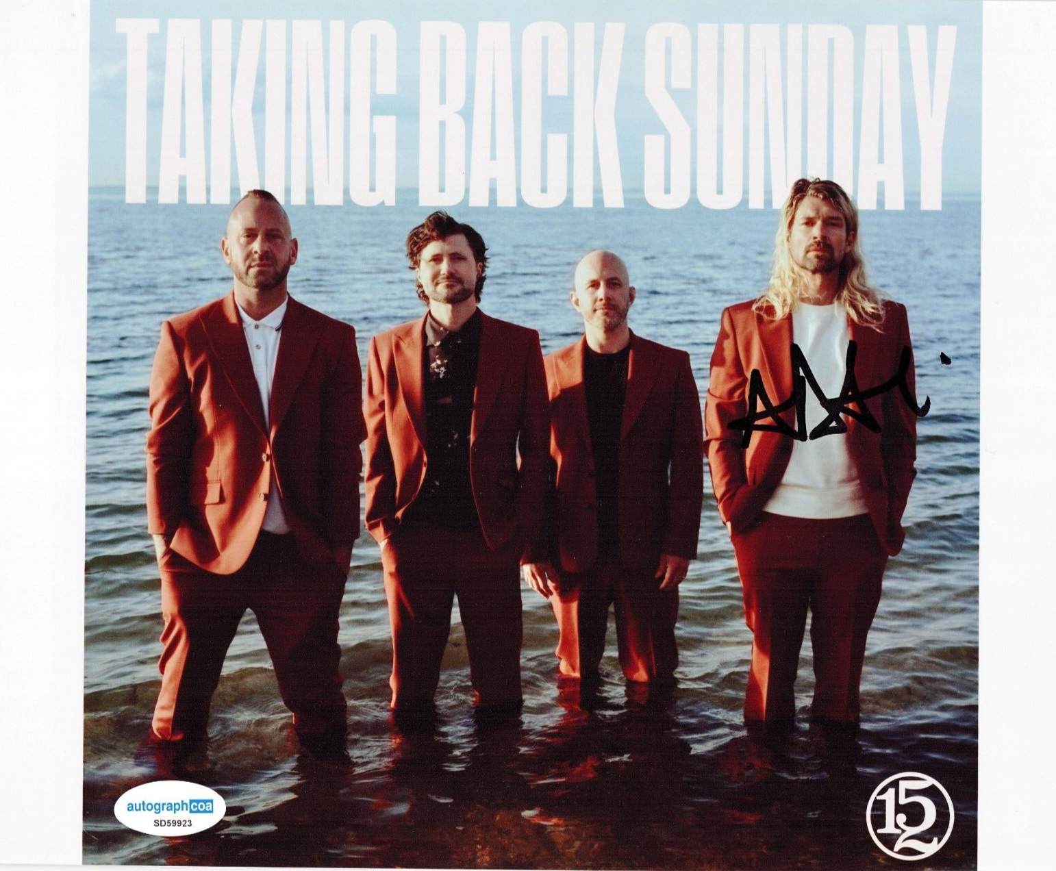 Adam Lazzara Taking Back Sunday Rock N Roll Signed 8x10 Photo w/ACOA SD59923