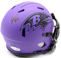Elijah Sarratt Baltimore Ravens Rave Signed Mini Helmet w/JSA COA CR86325