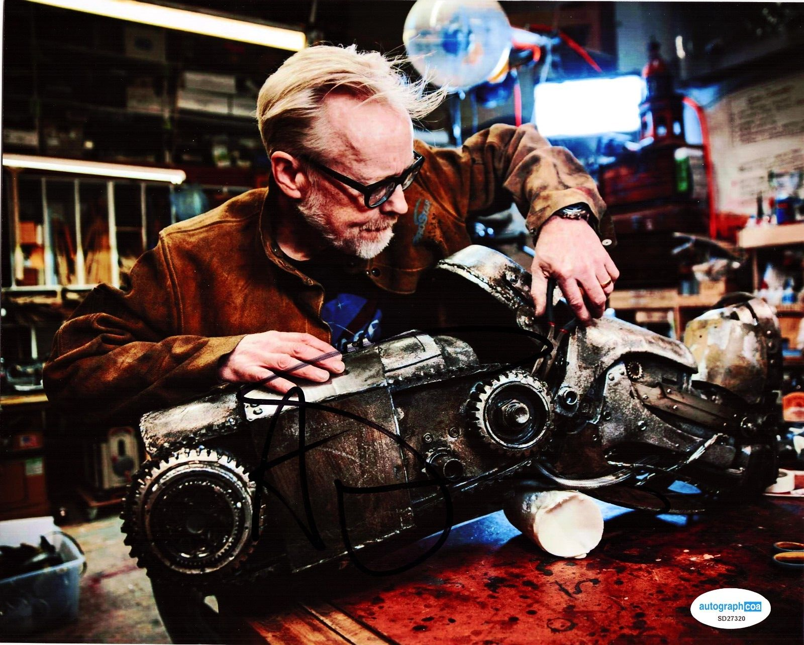 Adam Savage Signed Mythbusters 8x10 Photo Star Wars Model w/ACOA SD27320