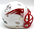 Larry Izzo New England Patriots Signed Custom Mini Helmet w/Beckett COA BS38375