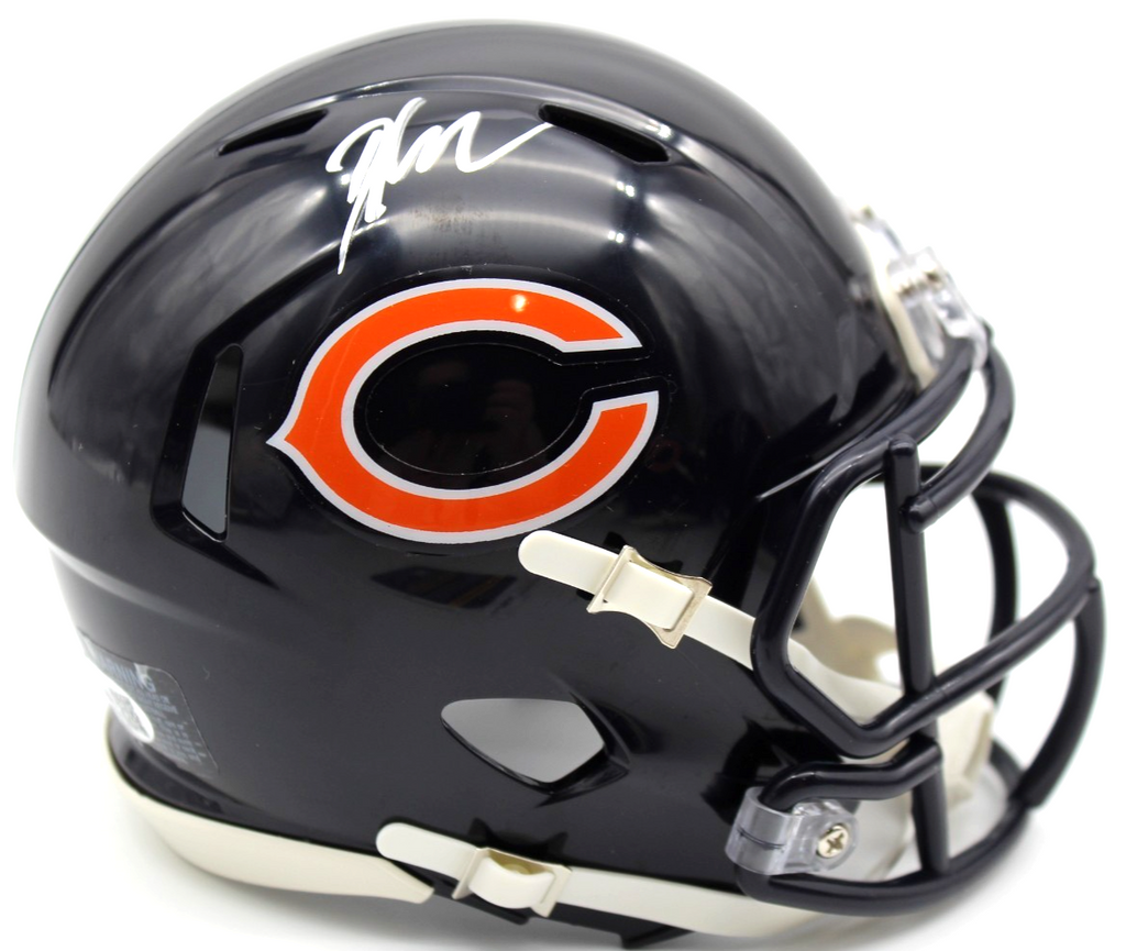 D'Andre Swift Chicago Bears Signed Mini Football Helmet w/JSA COA CK19746