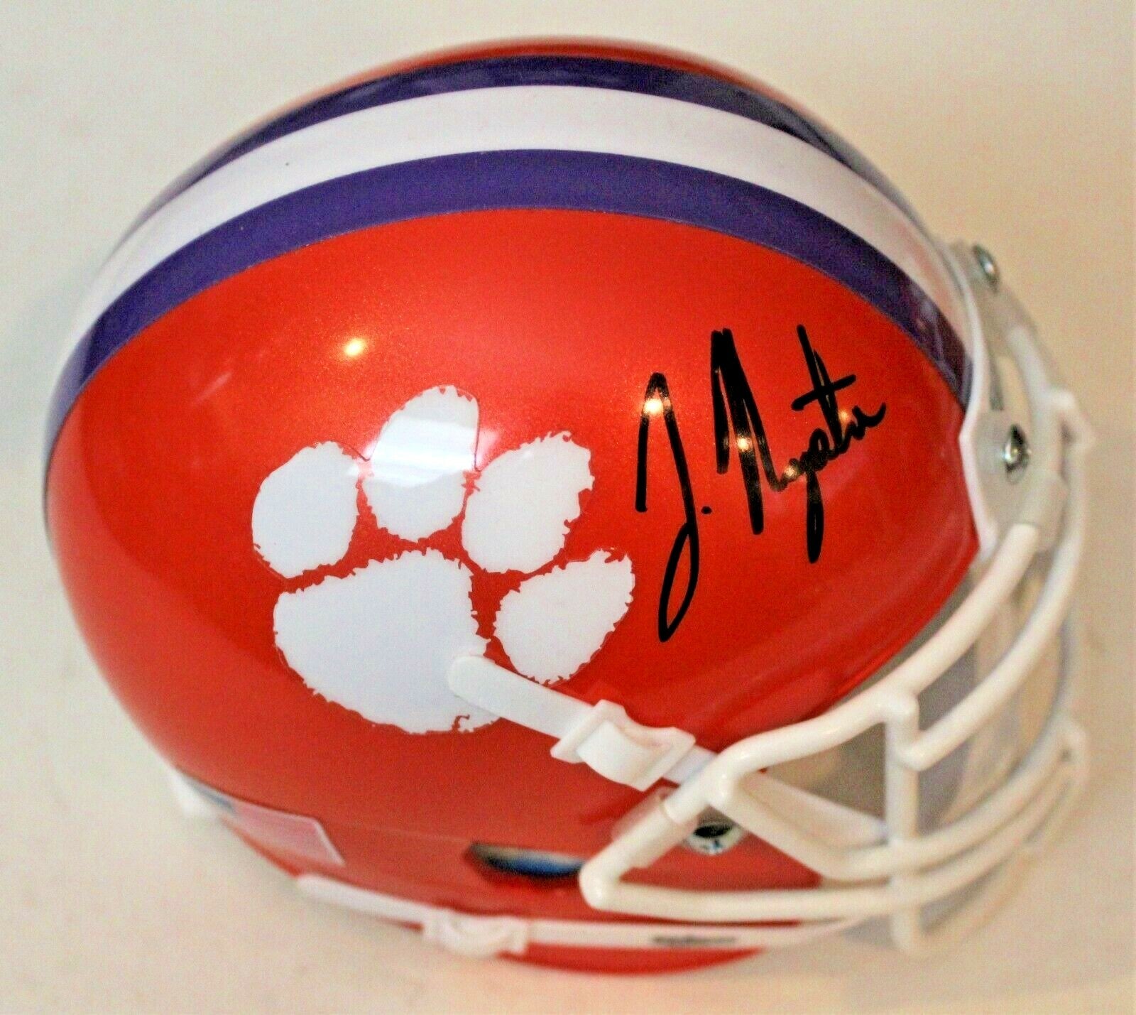 Joe Ngata Signed Clemson Tigers Mini Football Helmet W/COA 2019 #1
