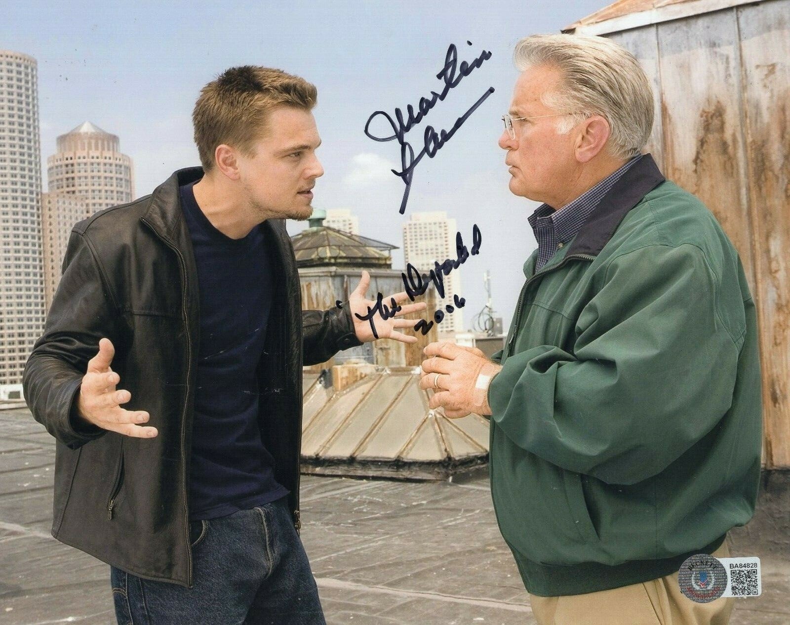 Martin Sheen Signed The Departed Queenan 8x10 Photo w/Beckett COA BA84828