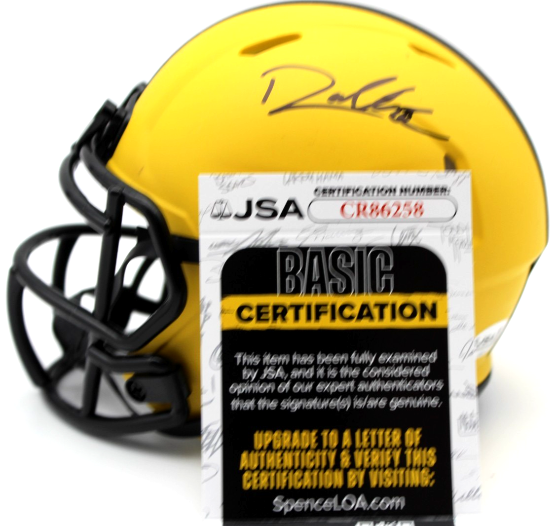 Drew Allar & Germie Bernard Signed Pittsburgh Steelers Mini Helmet w/JSA CR86258