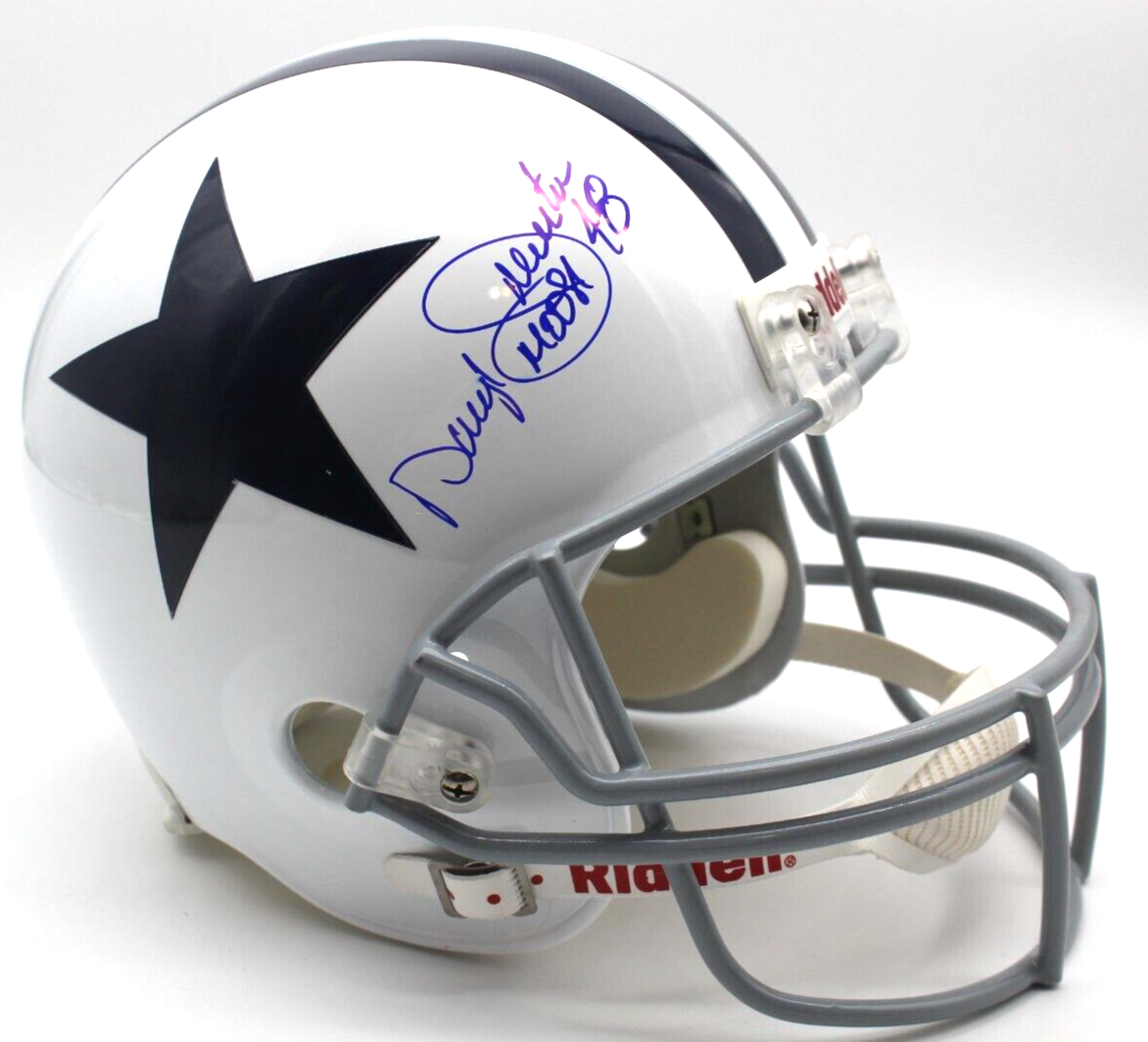 Daryl Johnston Signed Dallas Cowboys Full Size Replica Helmet w/Beckett BP59092