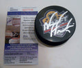 Noah Hanifin Signed 2015 NHL Draft Hockey Puck w/JSA COA  Hurricanes
