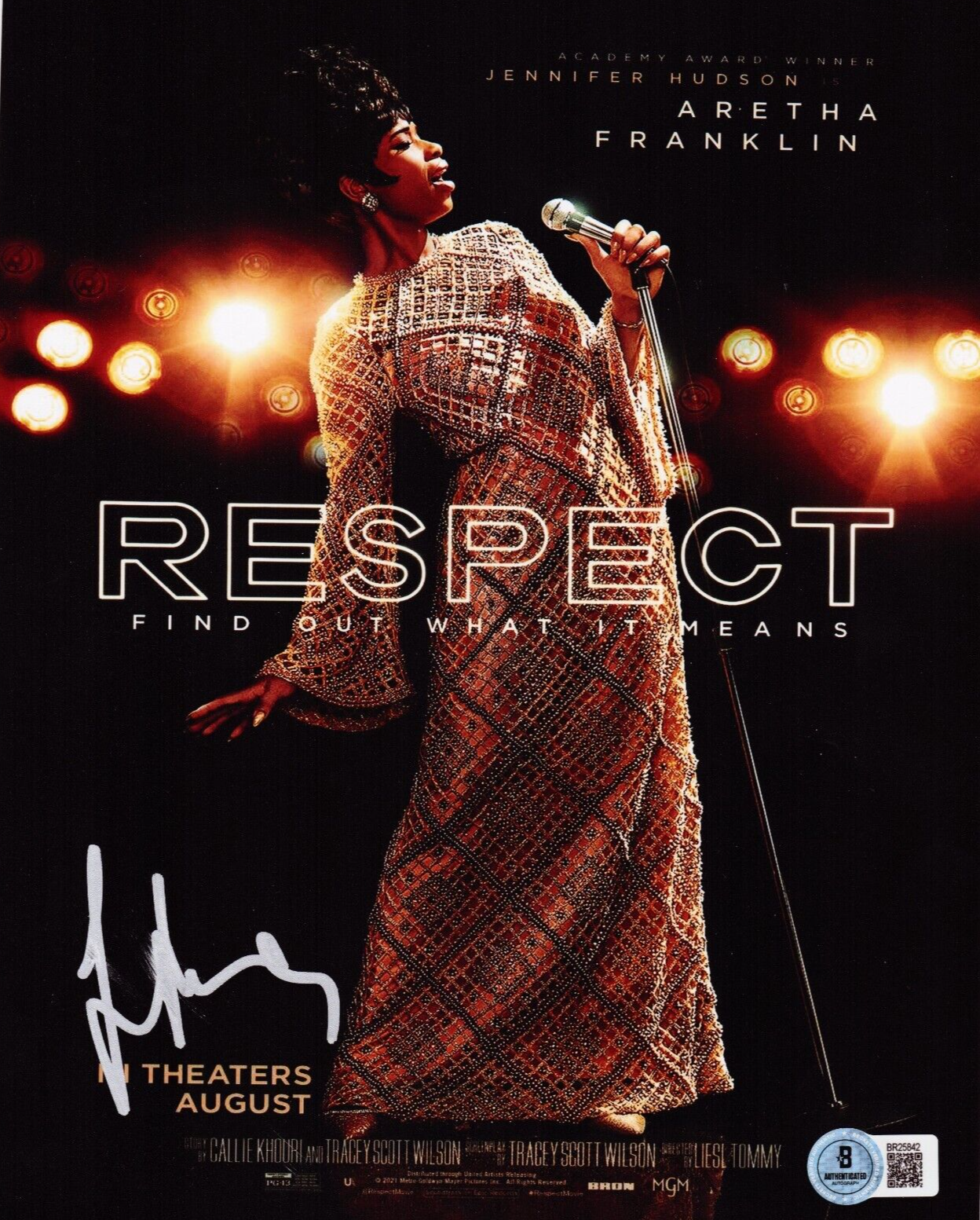 Jennifer Hudson Dreamgirls Respect Signed 8x10 Photo w/Beckett COA BR25842