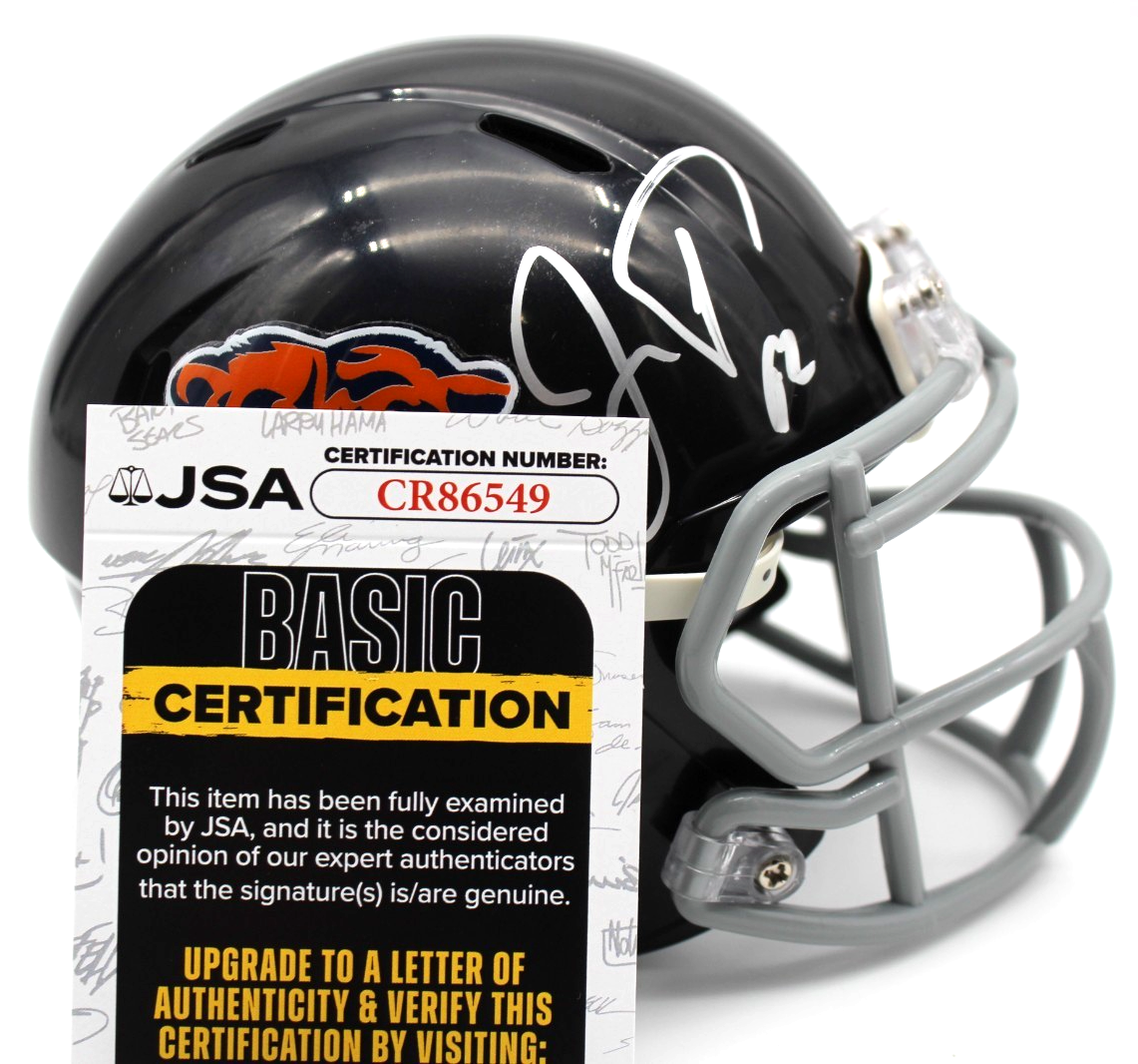 Joe Thuney Signed Chicago Bears Custom Mini Football Helmet w/JSA COA CR86549