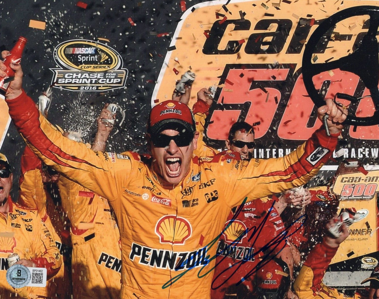 Joey Logano Nascar Racing Driver Signed 8x10 Photo w/Beckett COA BP01462
