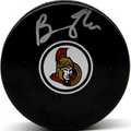 Brady Tkachuk Signed Ottawa Senators Hockey Logo Puck w/Beckett COA BW54129