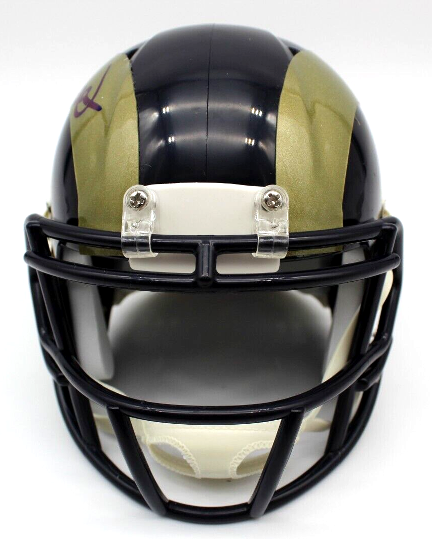 Kurt Warner Signed St. Louis Rams Mini Football Helmet w/Beckett COA BF87165