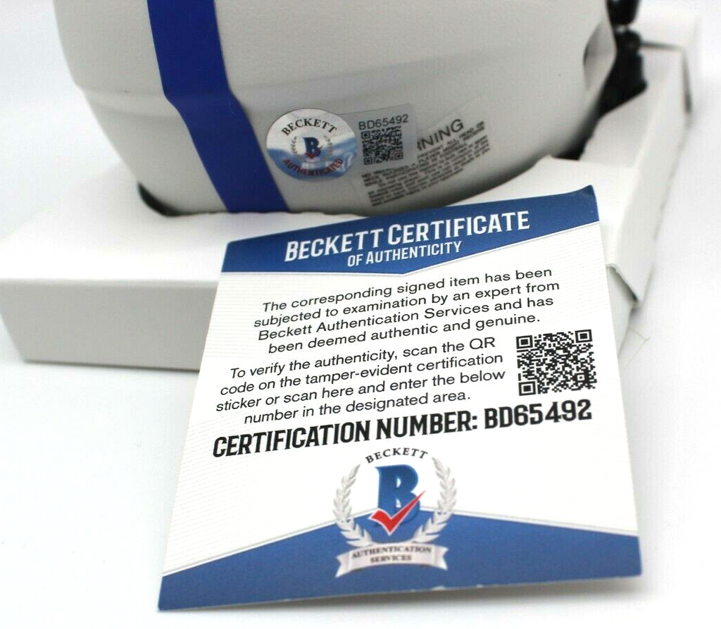 Brian Daboll Signed N.Y. Giants Lunar Eclipse Mini Helmet w/Beckett COA BD65492