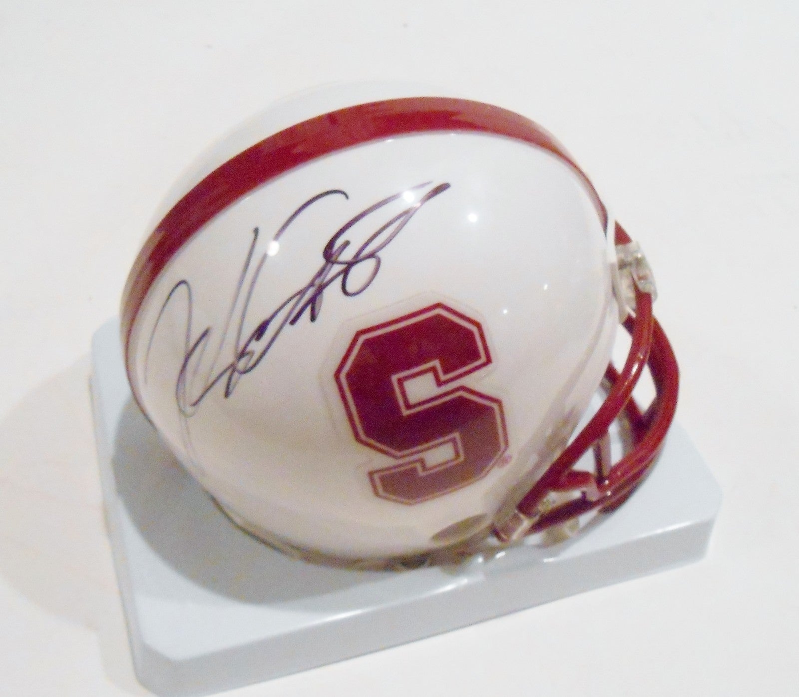 Keller Chryst Signed Stanford Mini Helmet w/COA Cardinal Football