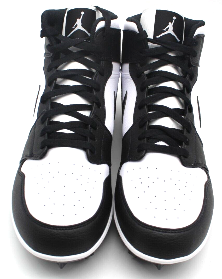 Nike Air Jordan 1 Mid TD Panda Football Cleat Men's Sizes 14 thru 16 FJ6805-100