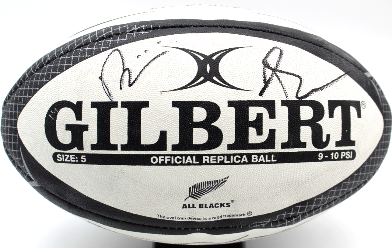 2025-26 New Zealand All Blacks Signed Gilbert Match Rugby Full Size Ball W/COA B