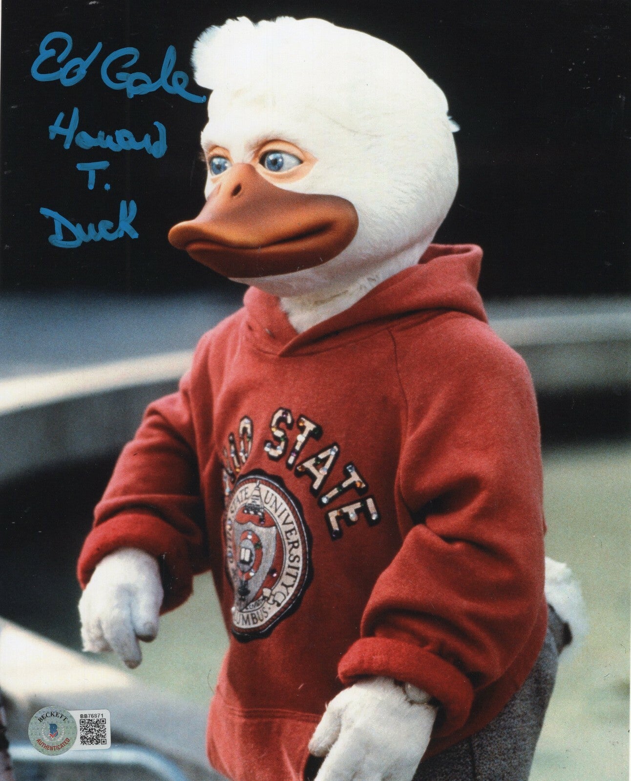 Ed Gale Signed Howard The Duck Movie 8x10 Photo w/Beckett COA BB76871
