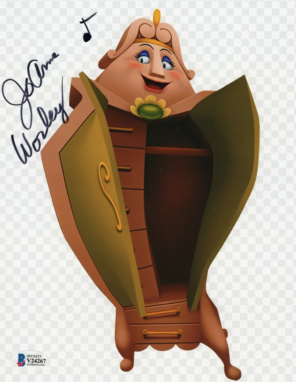 Jo Anne Worley Signed Beauty and the Beast 8x10 Photo w/Beckett COA V24267