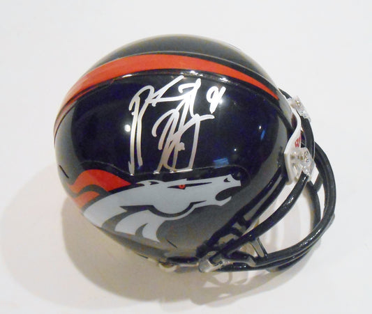 Robert Ayers Signed Denver Broncos Mini Helmet w/COA #1