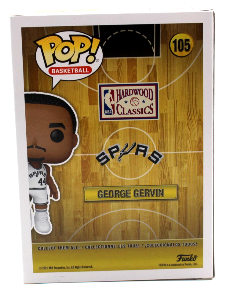 George Gervin Signed San Antonio Spurs 105 Funko Pop w/Beckett COA BT56260