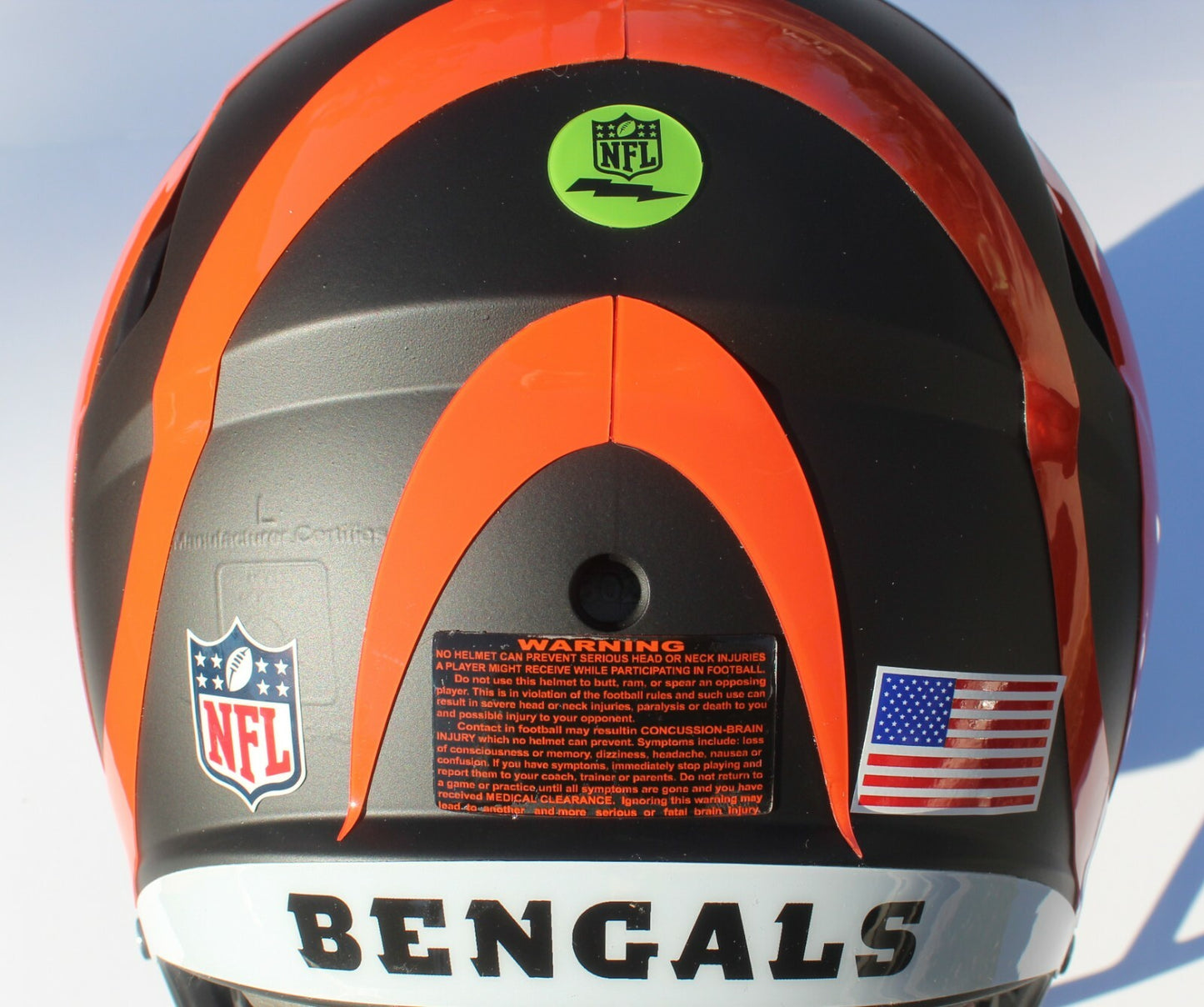 Cincinnati Bengals Custom Speed Blaze Football Helmet QB Decals Used Burrow