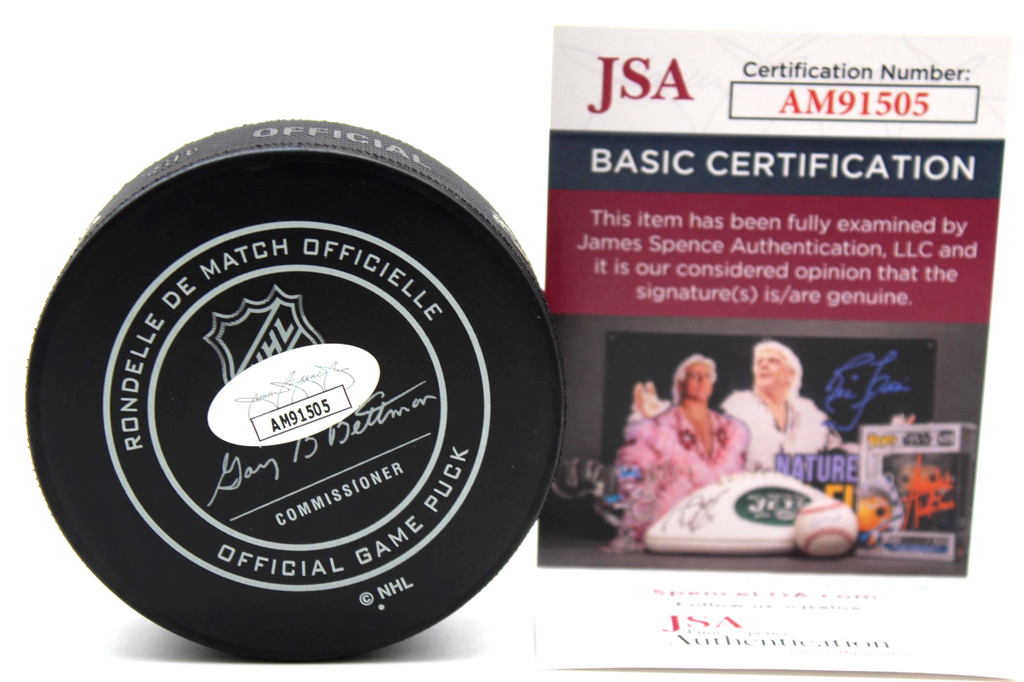 Jesper Wallstedt Signed Minnesota Wild Official Game Puck w/JSA COA AM91505