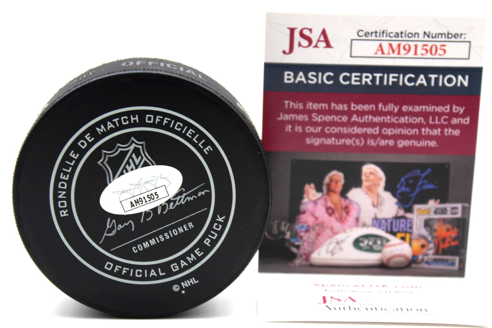 Jesper Wallstedt Signed Minnesota Wild Official Game Puck w/JSA COA AM91505