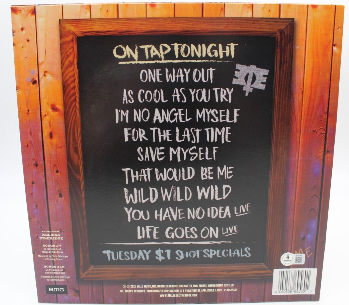 Melissa Etheridge One Way Out Vinyl Record Album LP W/BECKETT COA BAS BN71264