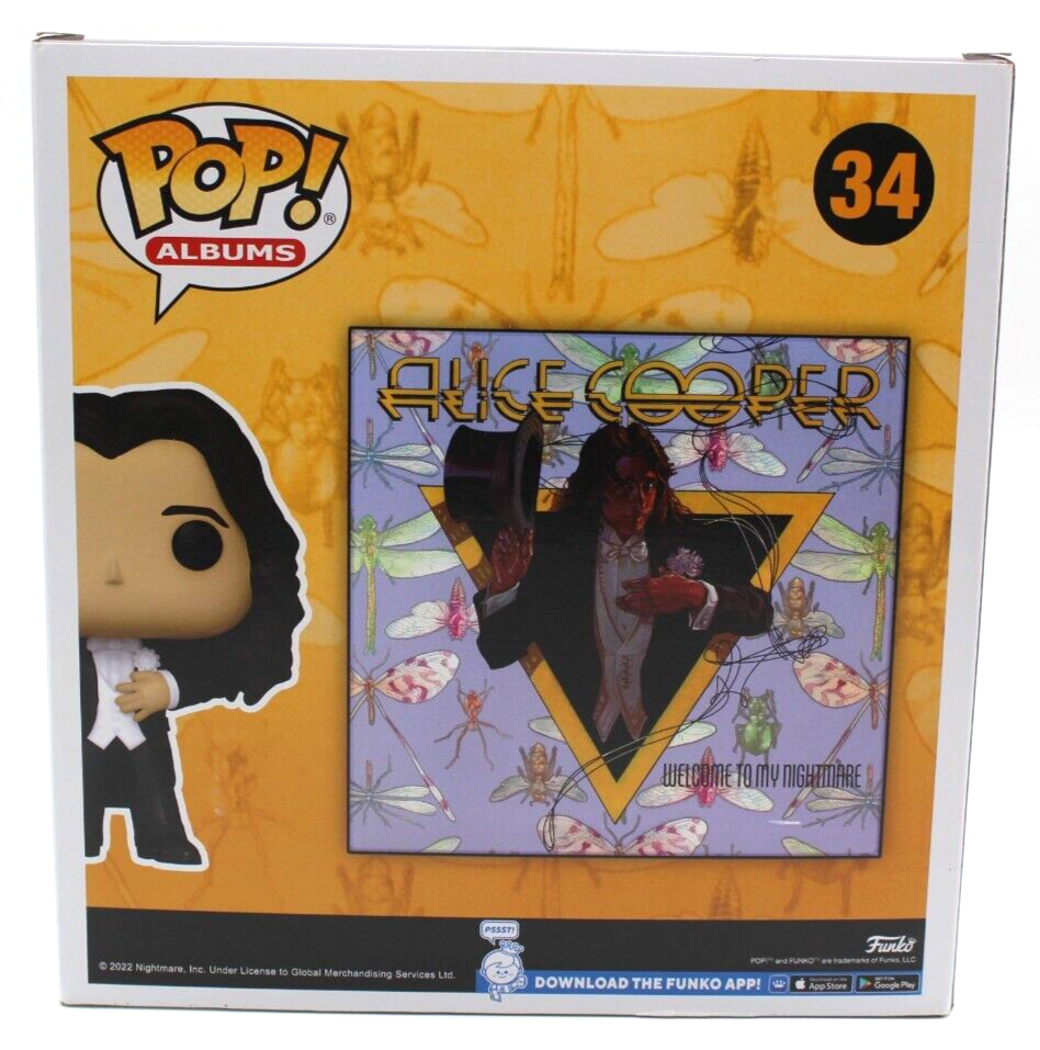 Alice Cooper Welcome To My Nightmare #34 Signed Funko Pop w/Beckett COA BR32497